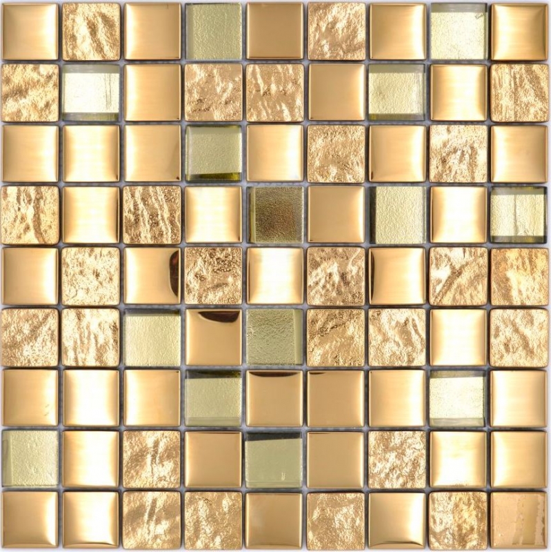 Mosaic tile glass mosaic combination EP gold kitchen splashback bathroom MOS88-XCG03_f