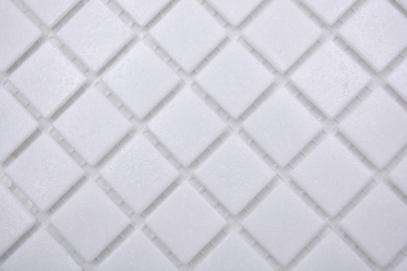 Hand sample mosaic tile glass mosaic Classic Uni glass uni white paper-bonded pool mosaic swimming pool mosaic MOS200-A01_m