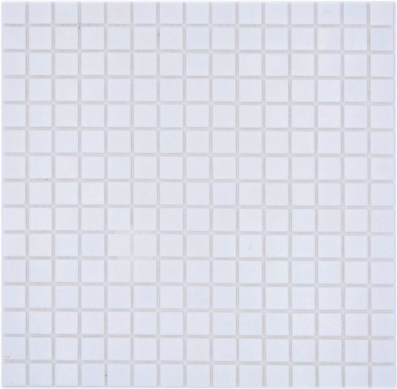Hand sample mosaic tile glass mosaic Classic Uni glass uni white paper-bonded pool mosaic swimming pool mosaic MOS200-A01_m