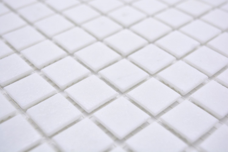Hand sample mosaic tile glass mosaic Classic Uni glass uni white paper-bonded pool mosaic swimming pool mosaic MOS200-A01_m