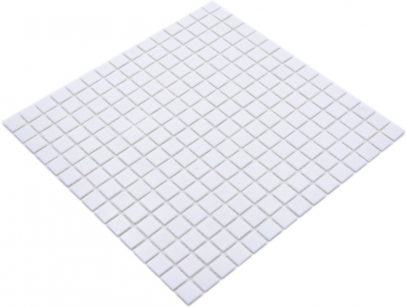 Hand sample mosaic tile glass mosaic Classic Uni glass uni white paper-bonded pool mosaic swimming pool mosaic MOS200-A01_m