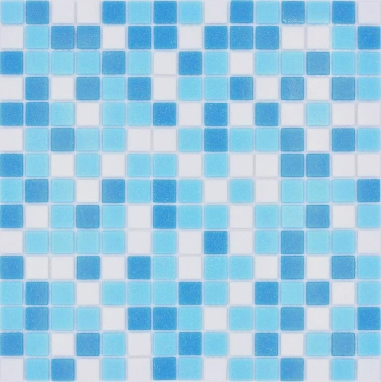 Hand sample mosaic tile glass mosaic Classic Mix glass mix white blue paper-bonded pool mosaic swimming pool mosaic MOS210-323P_m