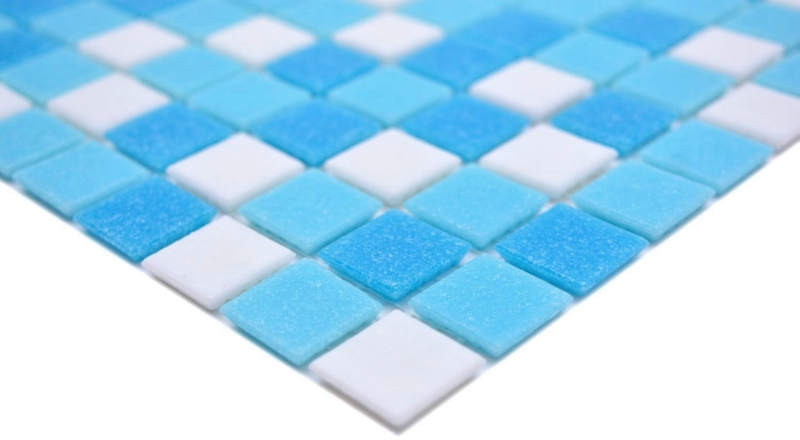 Hand sample mosaic tile glass mosaic Classic Mix glass mix white blue paper-bonded pool mosaic swimming pool mosaic MOS210-323P_m