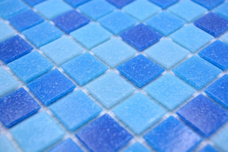 Hand sample mosaic tile glass mosaic Classic Mix glass blue 5F paper-bonded pool mosaic swimming pool mosaic MOS210-PA339_m