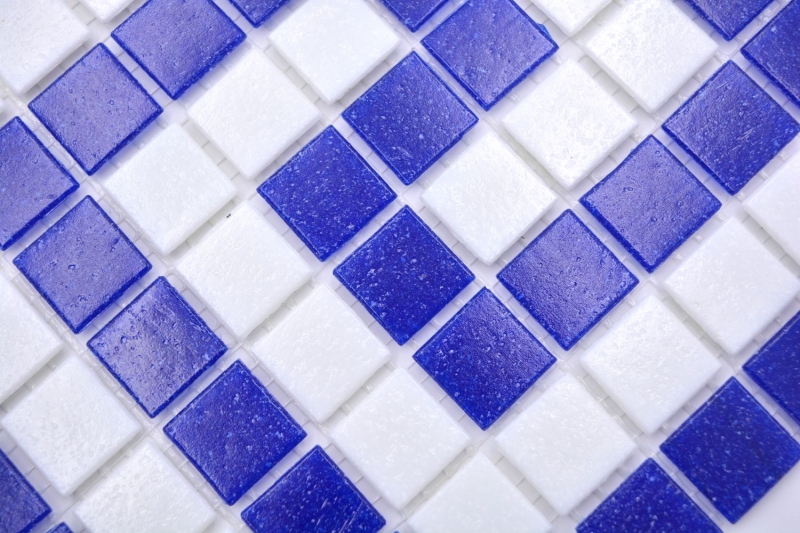 Hand-painted mosaic tile border glass white dark blue paper-bonded pool mosaic swimming pool mosaic MOSMB-BO16P_m
