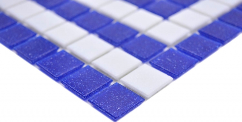 Hand-painted mosaic tile border glass white dark blue paper-bonded pool mosaic swimming pool mosaic MOSMB-BO16P_m