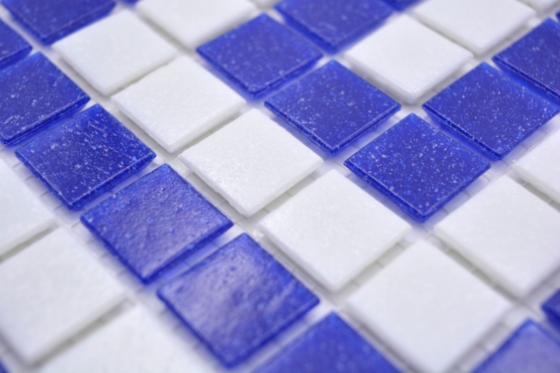 Hand-painted mosaic tile border glass white dark blue paper-bonded pool mosaic swimming pool mosaic MOSMB-BO16P_m