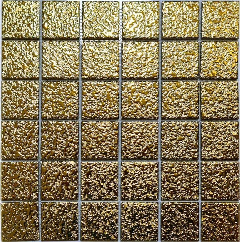 Hand pattern mosaic tile ceramic mosaic Medio uni gold hammered bathroom kitchen wall MOS16-0707_m