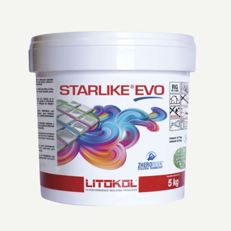Litokol STARLIKE EVO 102 BIANCO GHIACCIO off-white I Epoxy resin adhesive joint 5 kg bucket
