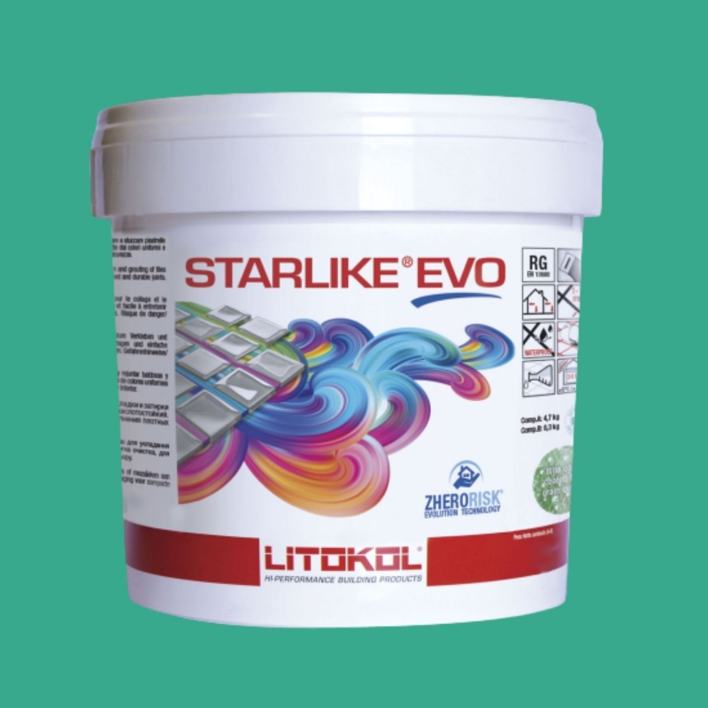 Litokol STARLIKE EVO 410 VERDE SMERALDO green I Epoxy resin adhesive joint 2.5 kg bucket