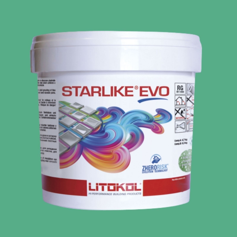 Litokol STARLIKE EVO 420 VERDE PRATO green II epoxy resin adhesive joint 2.5kg bucket