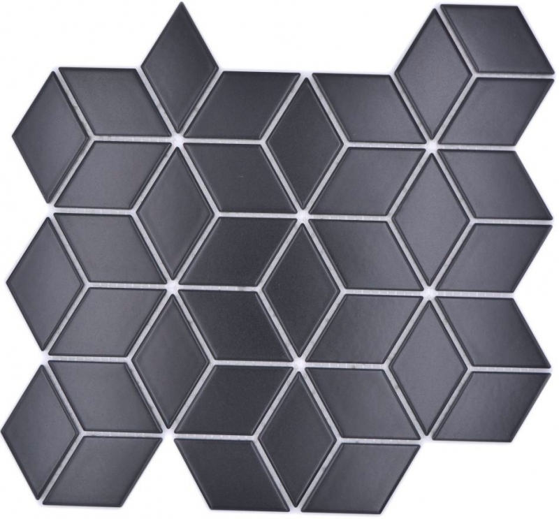 Hand pattern mosaic tile ceramic mosaic combination 3D cube plain black matt bathroom kitchen wall MOS13-POV5_m