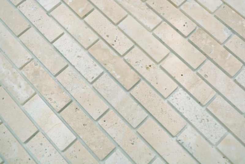 Hand sample mosaic tile Self-adhesive mosaic composite natural stone travertine beige MOS200-4M92_m