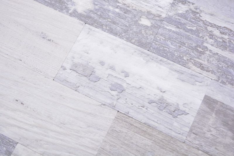 Hand sample mosaic tile Self-adhesive mosaics aluminum wood look shabby chic gray Subway MOS200-4S49_m