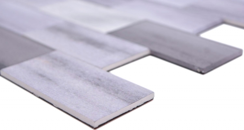 Hand pattern mosaic tile Self-adhesive mosaics Vinyl cement look Mix gray Subway kitchen MOS200-5S59_m