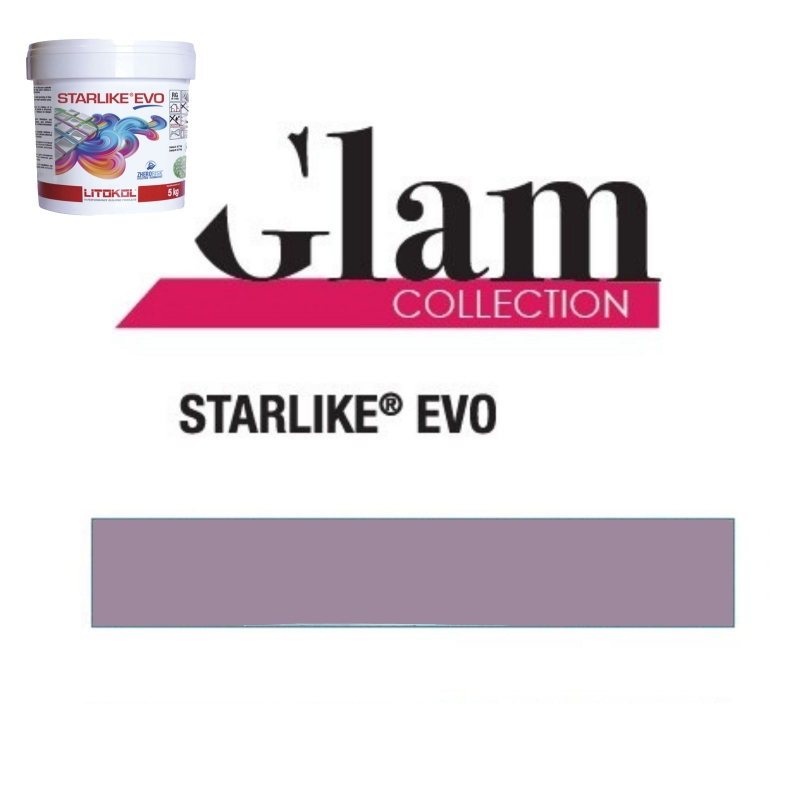 Litokol STARLIKE EVO 530 VIOLA AMETISTA purple/violet epoxy resin adhesive joint 2.5kg bucket