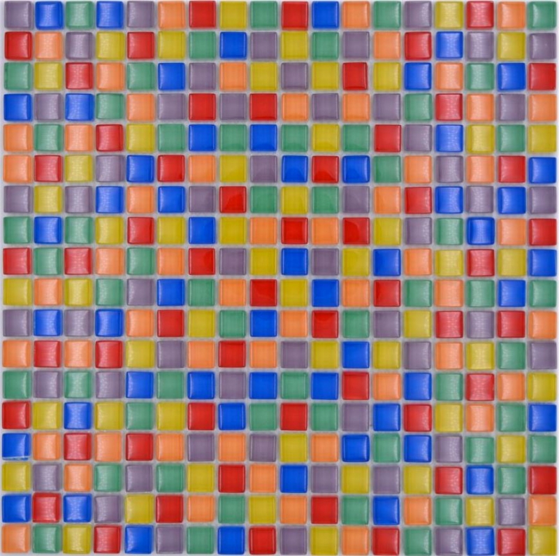 Hand pattern mosaic tile glass mosaic mix colorful red blue yellow green tile mirror bathroom MOS88-XC123_m