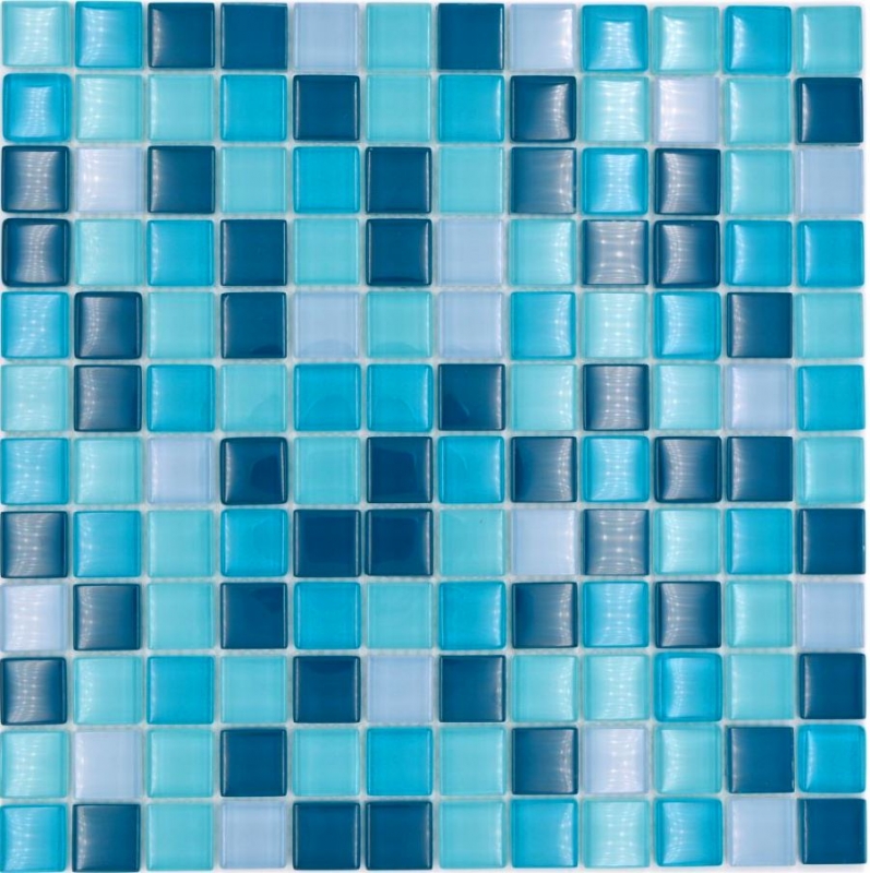 Hand sample mosaic tile glass mosaic mix blue petrol kitchen bathroom tile backsplash MOS88-XCE95_m