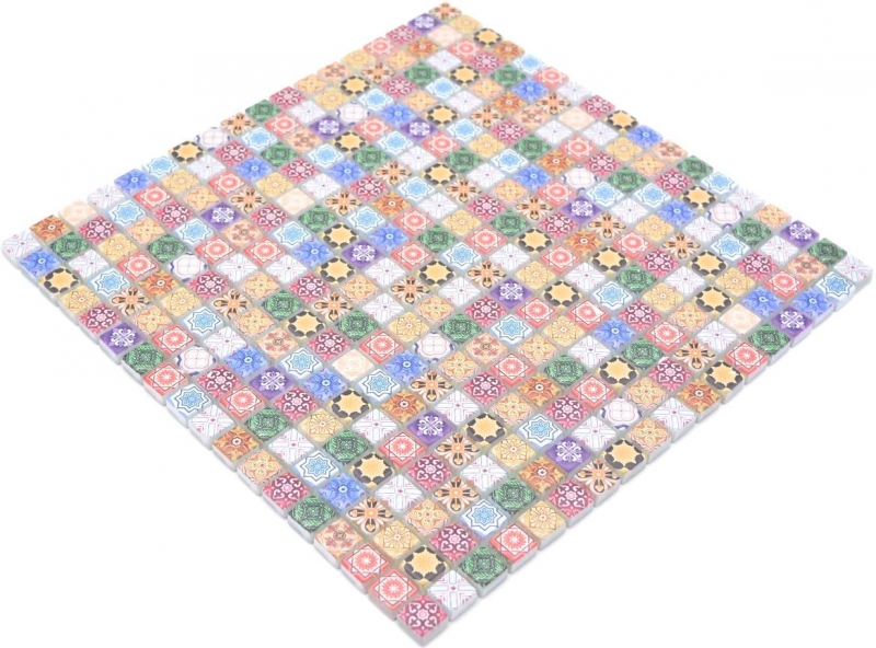 Glass mosaic mosaic tile retro Moroccan ornamental look colorful tile mirror bathroom MOS78-RB83