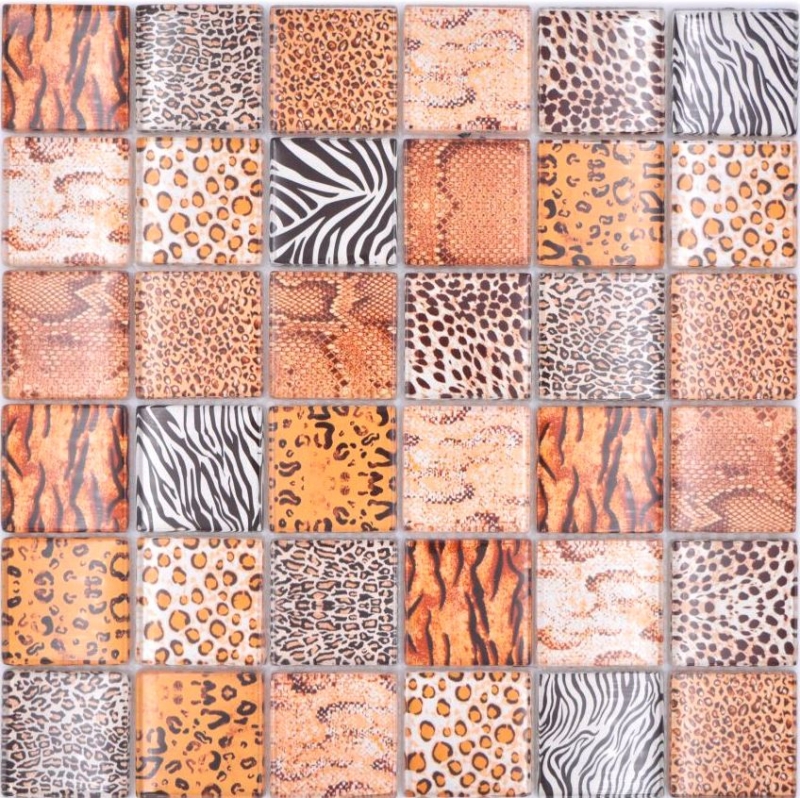 Hand sample mosaic tile glass mosaic combi forest light brown tile mirror wall MOS78-W58_m