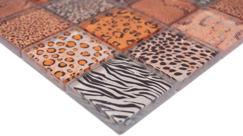 Hand sample mosaic tile glass mosaic combi forest light brown tile mirror wall MOS78-W58_m