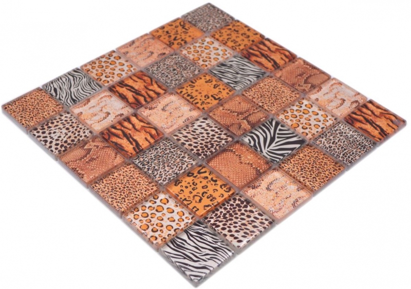 Hand sample mosaic tile glass mosaic combi forest light brown tile mirror wall MOS78-W58_m