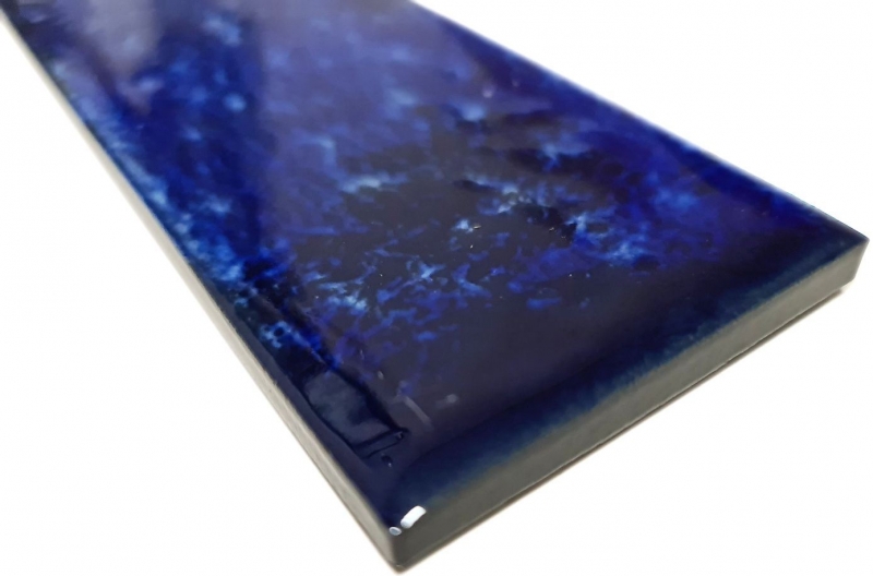 Wall tile vintage ceramic blue glossy kitchen bathroom shower MOS24-AIR02