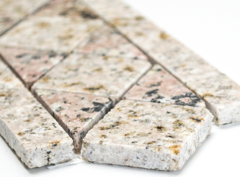 Mosaic tiles Border Borders Borders Natural stone Sand Rosso beige rose 850/BT