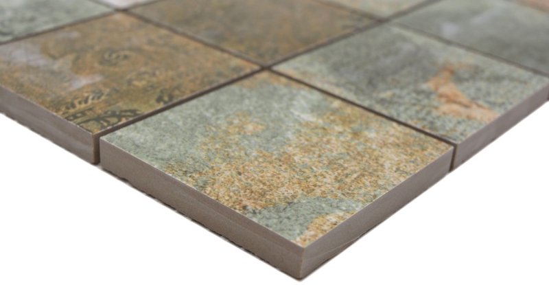 Ceramic mosaic porcelain stoneware beige brown gray-green matt wall floor kitchen bathroom shower MOS16-71CB
