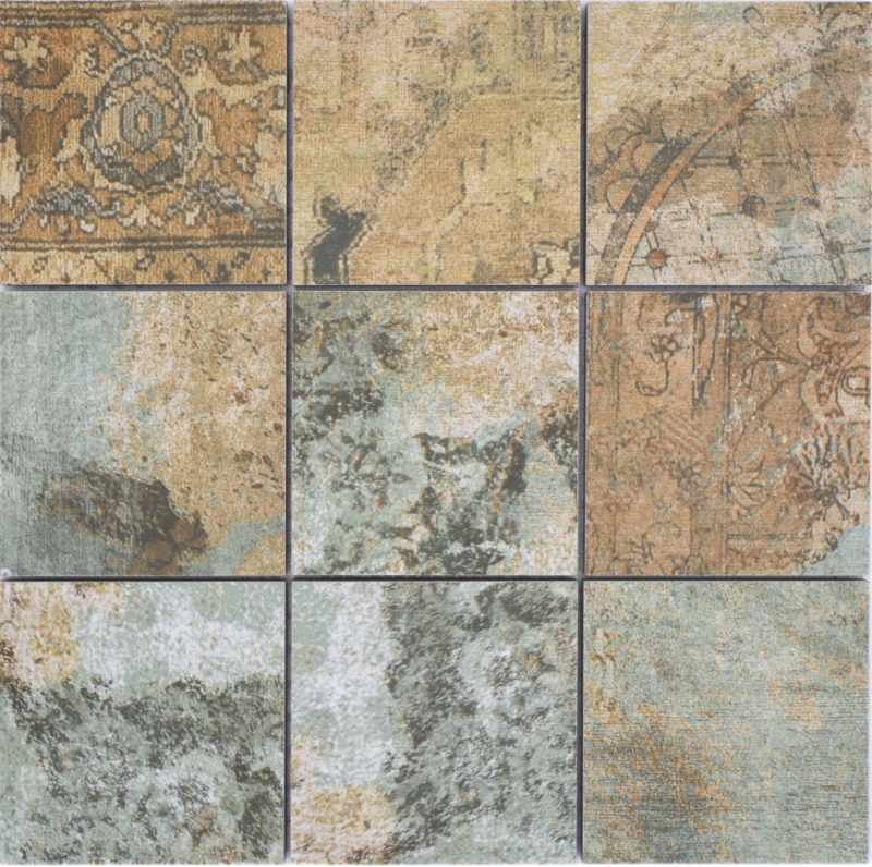 Ceramic mosaic porcelain stoneware beige brown gray-green matt wall floor kitchen bathroom shower MOS23-95CB
