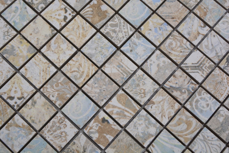 Ceramic mosaic porcelain stoneware multicolored matt wall floor kitchen bathroom shower MOS18-25CS