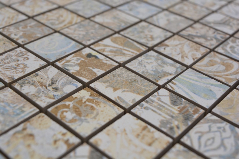 Ceramic mosaic porcelain stoneware multicolored matt wall floor kitchen bathroom shower MOS18-25CS