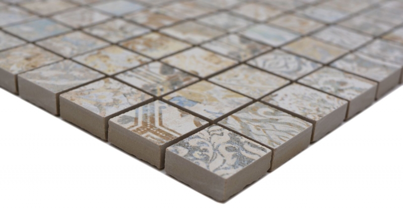 Ceramic mosaic porcelain stoneware multicolored matt wall floor kitchen bathroom shower MOS18-25CS
