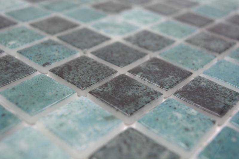 Swimming pool mosaic pool mosaic glass mosaic green anthracite iridescent wall floor kitchen bathroom shower MOS220-P56258