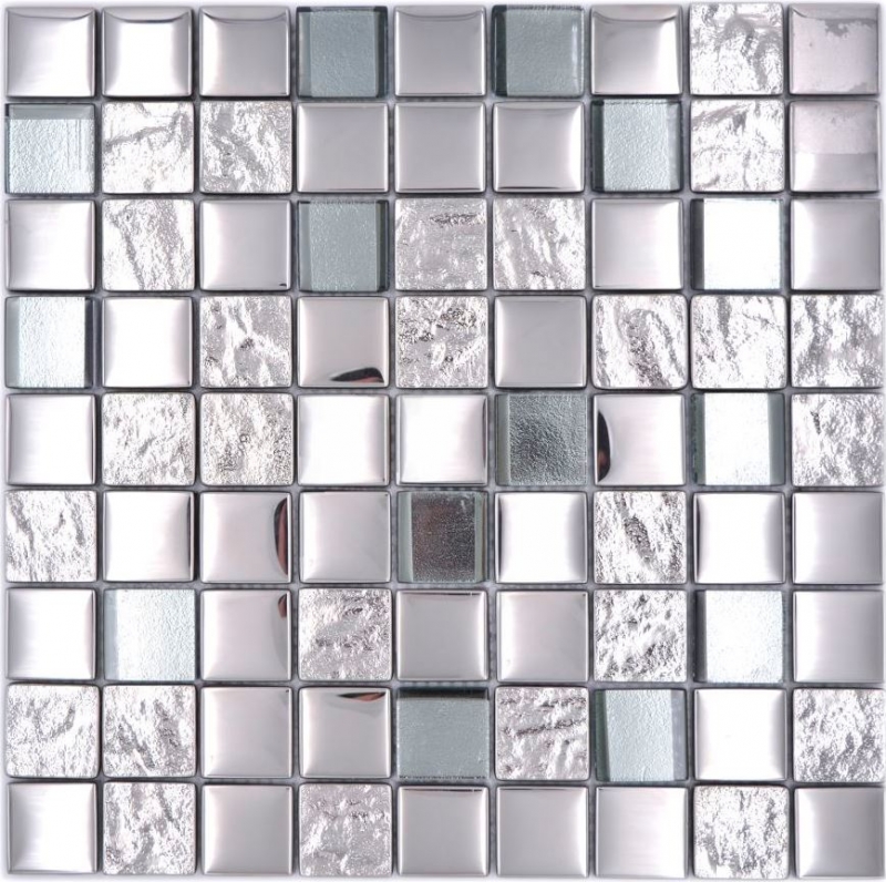 Glass mosaic mosaic tile electroplated silver metal kitchen tile backsplash MOS88-XCB5