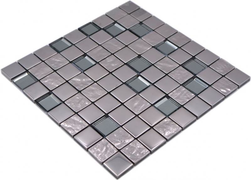 Glass mosaic mosaic tile electroplated silver metal kitchen tile backsplash MOS88-XCB5