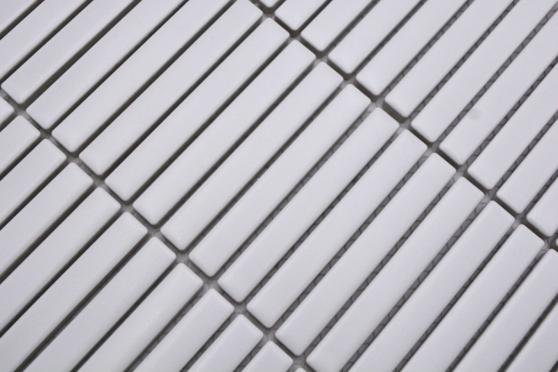 Ceramic mosaic mosaic rods white matt wall kitchen bathroom shower MOS24-CG91