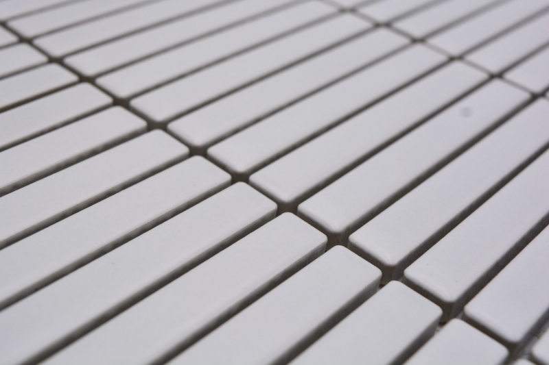 Ceramic mosaic mosaic rods white matt wall kitchen bathroom shower MOS24-CG91