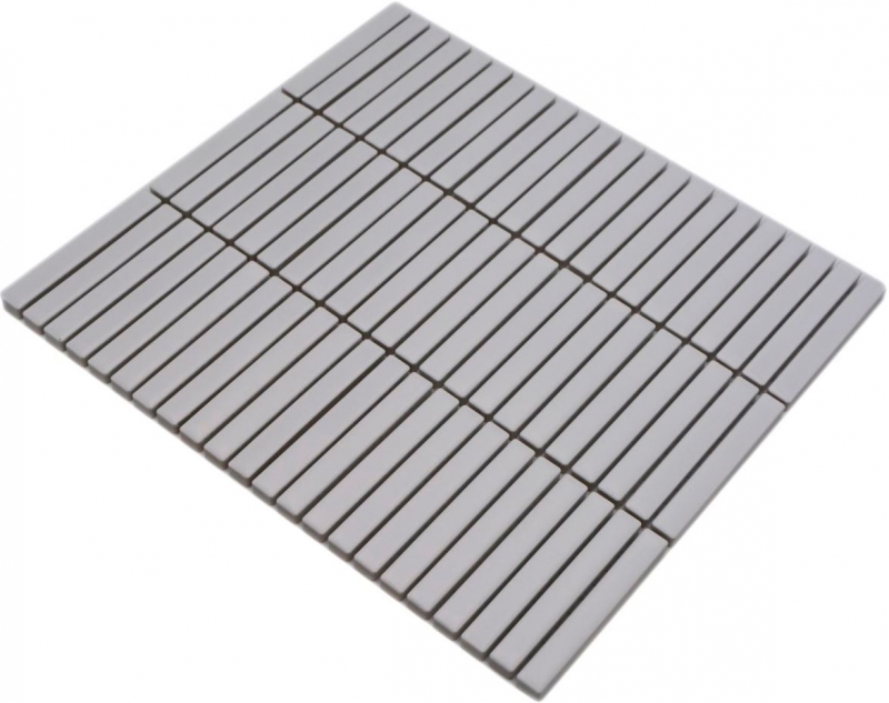 Ceramic mosaic mosaic rods white matt wall kitchen bathroom shower MOS24-CG91