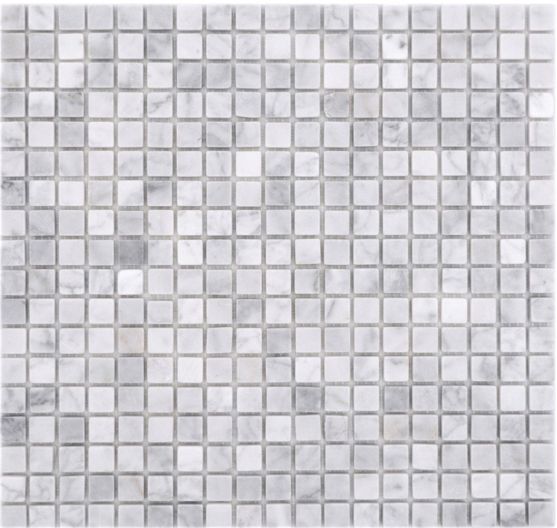 Natural stone mosaic marble white carrara look matt wall floor kitchen bathroom shower MOS38-15-2000