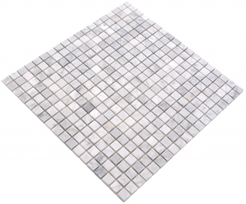 Natural stone mosaic marble white carrara look matt wall floor kitchen bathroom shower MOS38-15-2000