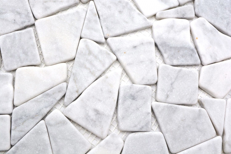 Natural stone mosaic marble white carrara look matt wall floor kitchen bathroom shower MOS44-30-2030
