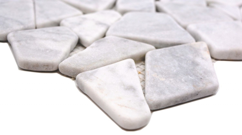 Natural stone mosaic marble white carrara look matt wall floor kitchen bathroom shower MOS44-30-2030
