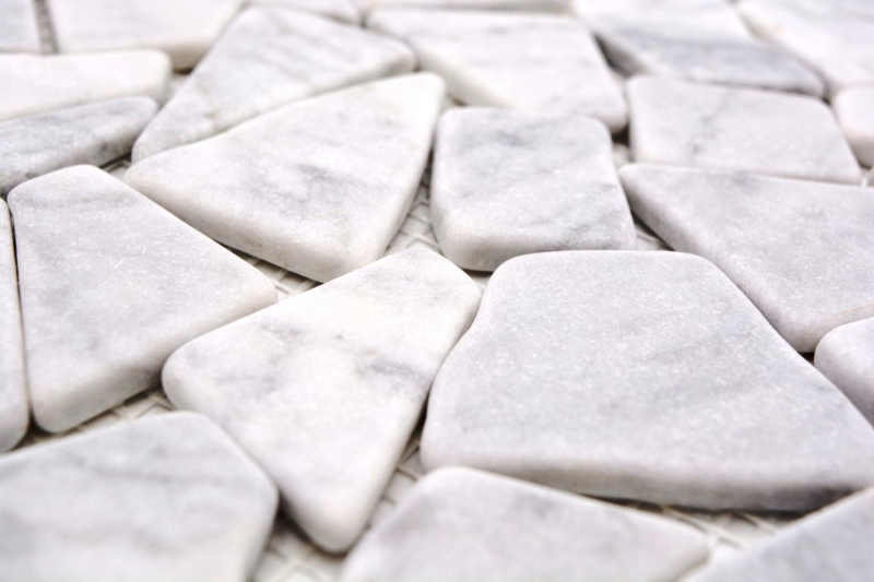 Natural stone mosaic marble white carrara look matt wall floor kitchen bathroom shower MOS44-30-2030