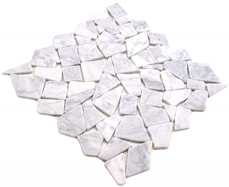 Natural stone mosaic marble white carrara look matt wall floor kitchen bathroom shower MOS44-30-2030