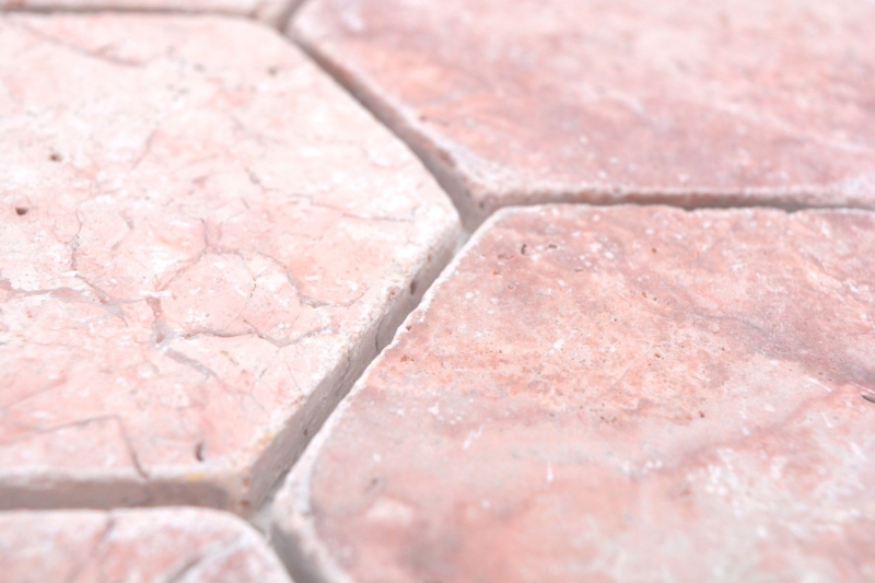 Natural stone mosaic tiles terrace travertine red matt wall floor kitchen bathroom shower MOS42-HX145