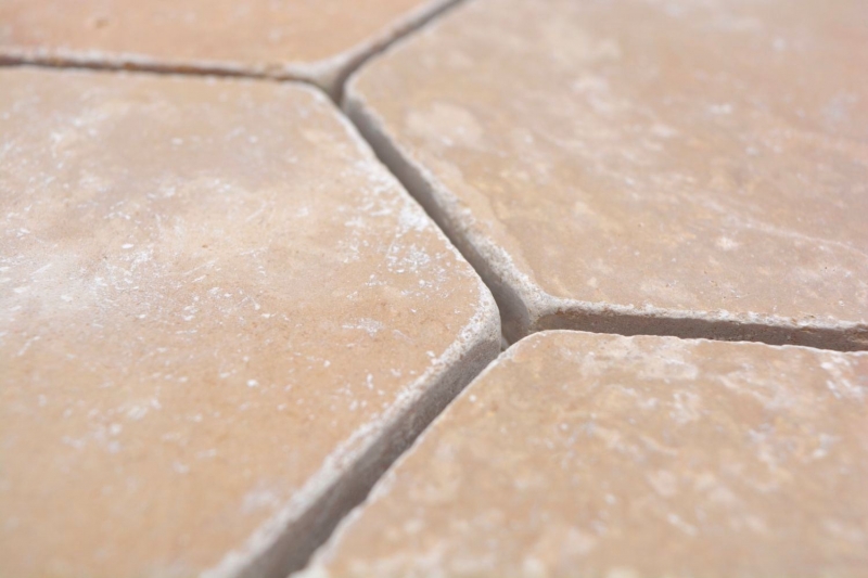 Natural stone mosaic tiles terrace travertine walnut matt wall floor kitchen bathroom shower MOS42-HX144