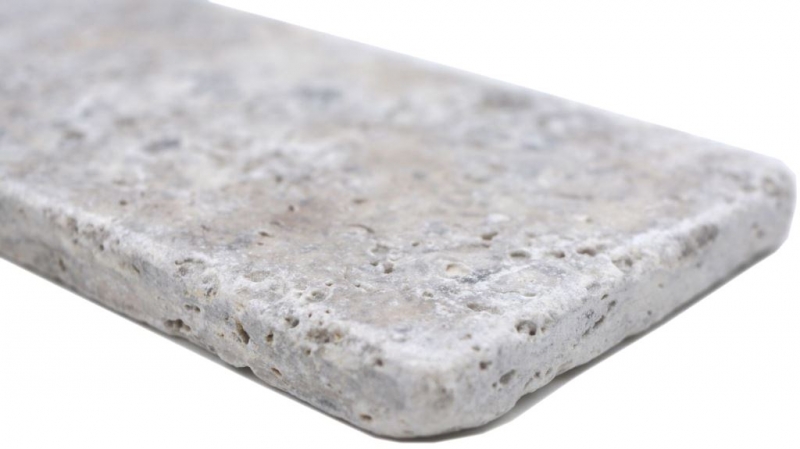 Natural stone mosaic tiles travertine white-grey matt wall floor kitchen bathroom shower MOSF-45-M470