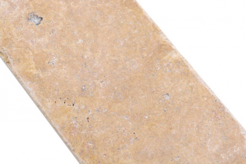Natural stone mosaic tiles travertine golden yellow matt wall floor kitchen bathroom shower MOSF-45-M510