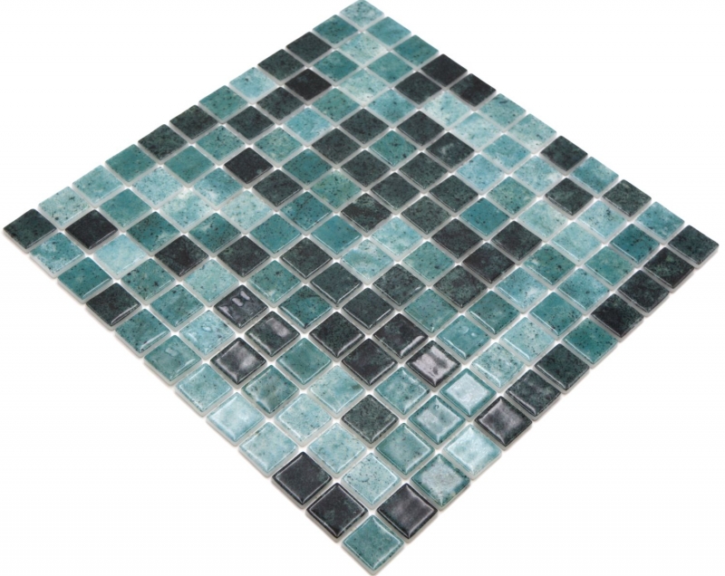 Swimming pool mosaic pool mosaic glass mosaic green anthracite iridescent wall floor kitchen bathroom shower MOS220-P56258_f